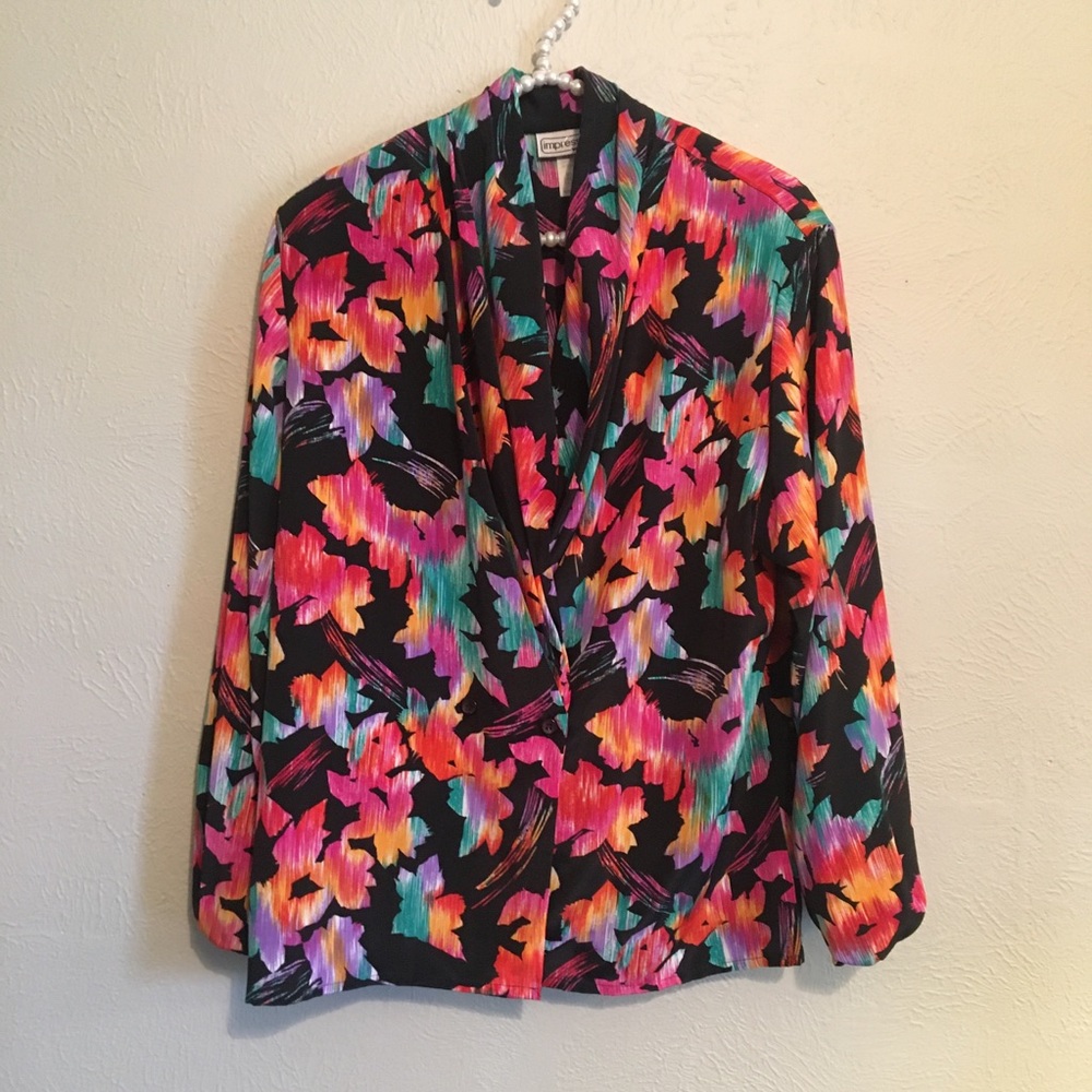 Vintage 80s/90s Impressions blouse Size 12